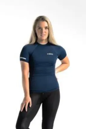 C Skins UV Basics Womens Short Sleeve Rash Vest - Navy