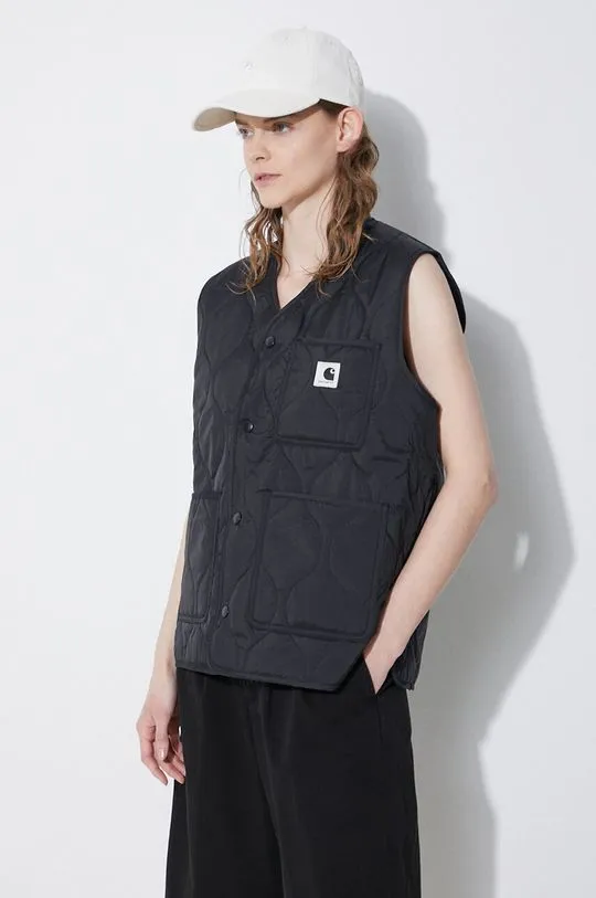 Carhartt WIP vest Skyler Vest women’s black color I032991.89XX