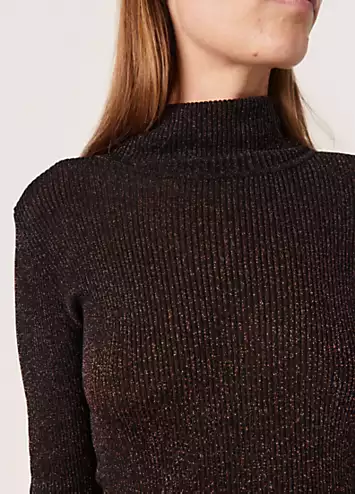 Carina Metallic Knit Slim Fit Pullover by Soaked in Luxury | Look Again