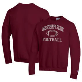 Champion Mississippi State Bulldogs Maroon Football Icon Pullover Sweatshirt