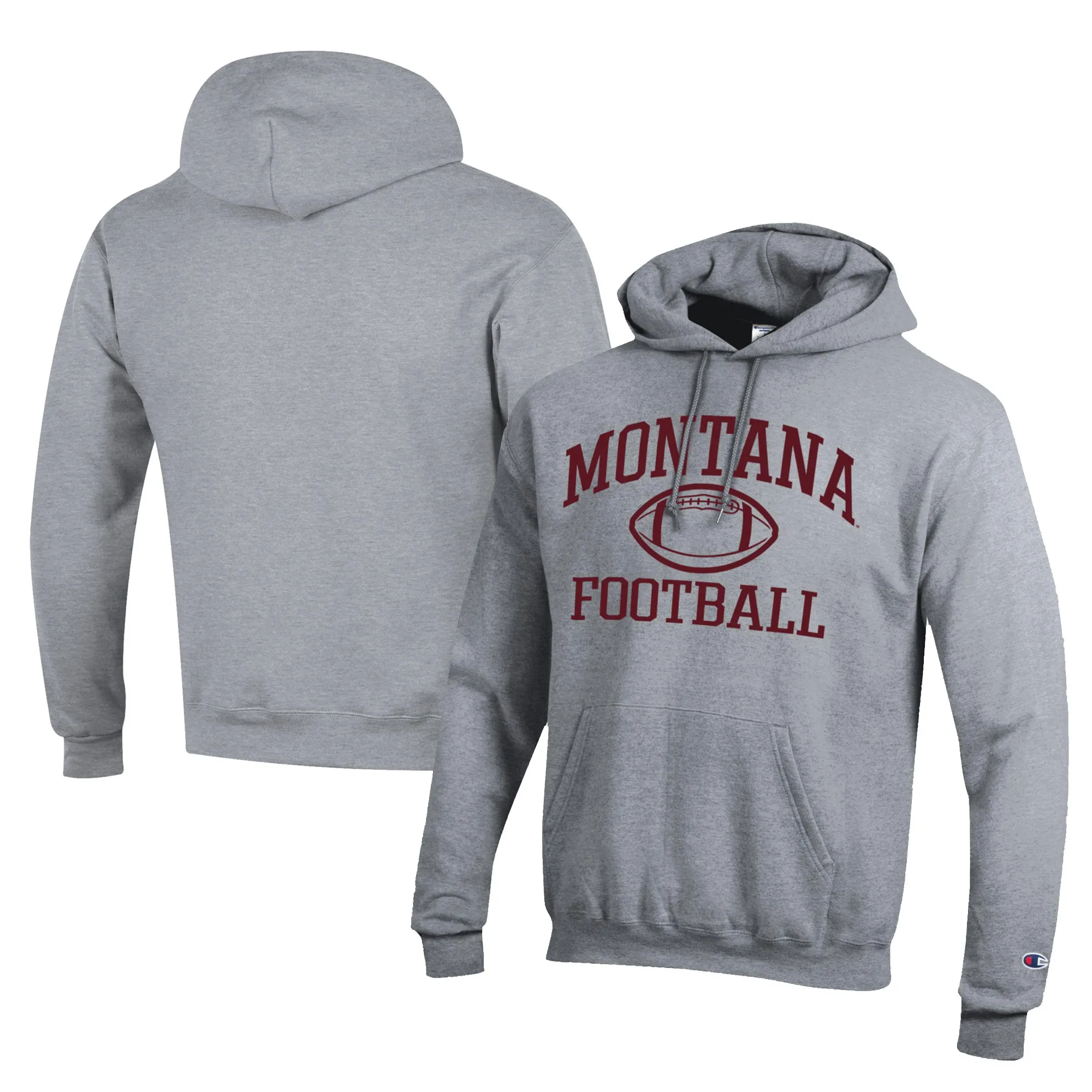 Champion  Montana Grizzlies Gray Football Eco Powerblend Pullover Hoodie