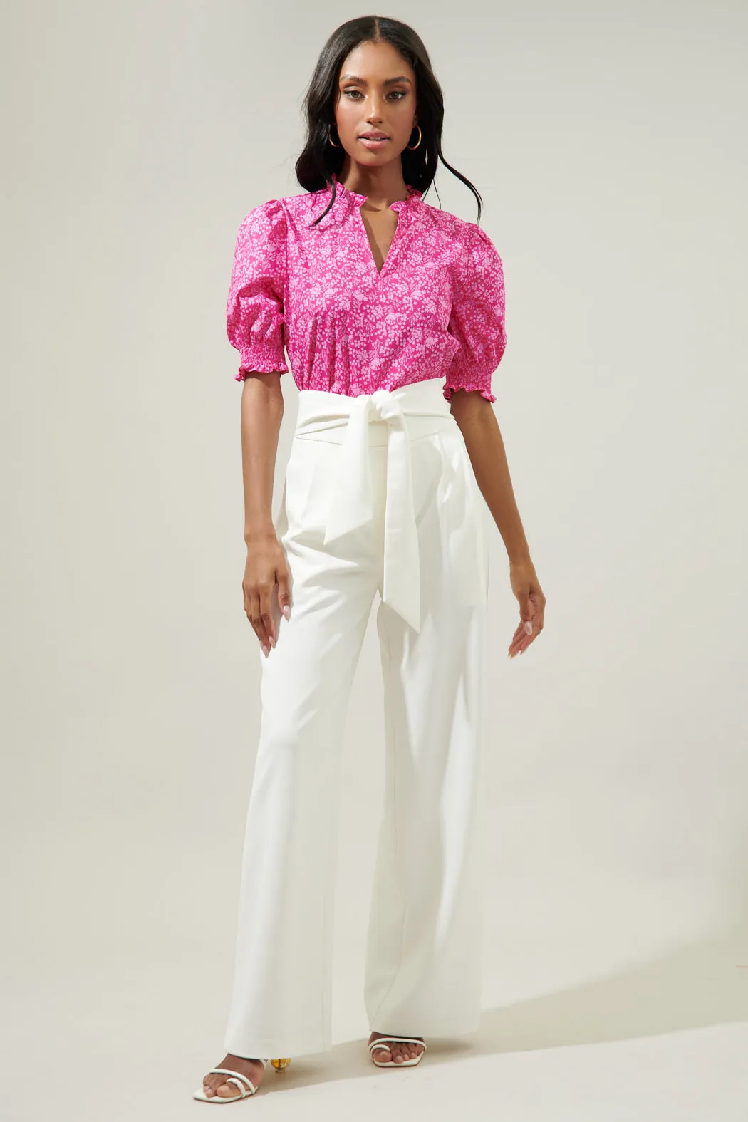 Chelsea Waist Tie Labelle Wide Leg Pants