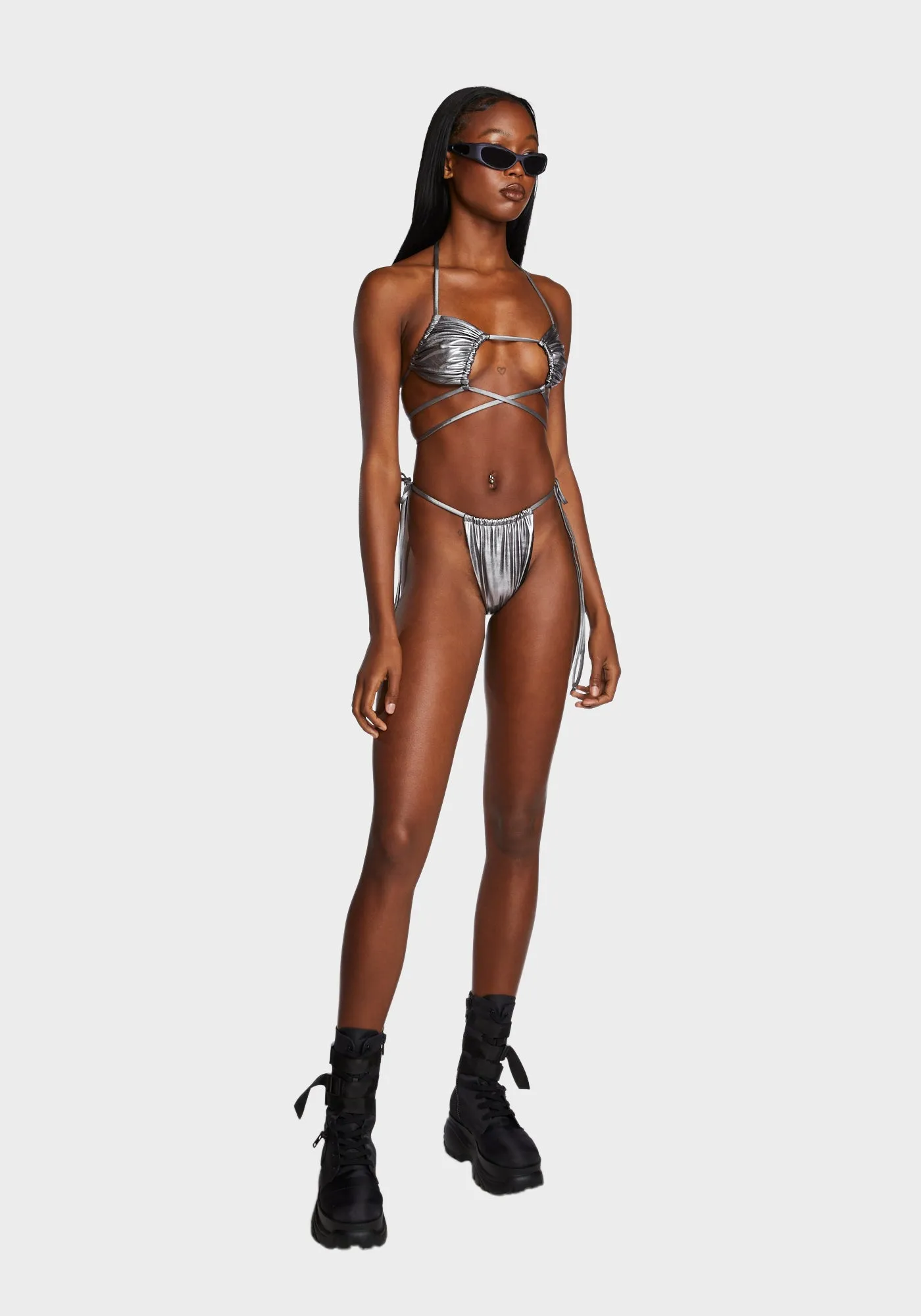 Chrome Soul Strappy Bikini Set-