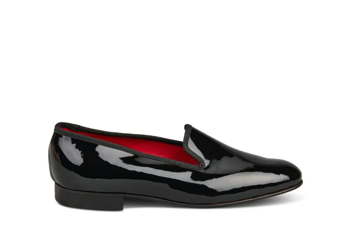 CHURCHILL SLIPPER - Black Patent