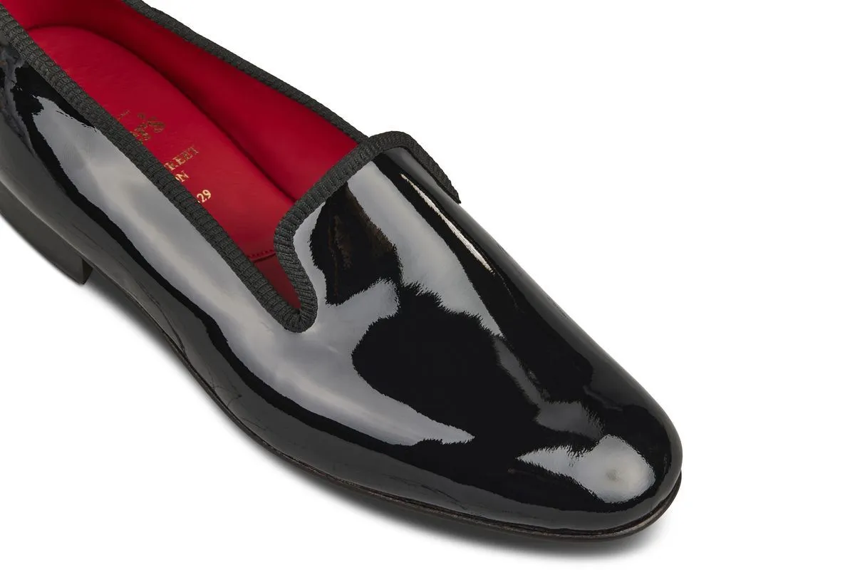 CHURCHILL SLIPPER - Black Patent