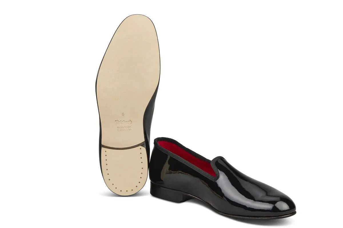 CHURCHILL SLIPPER - Black Patent