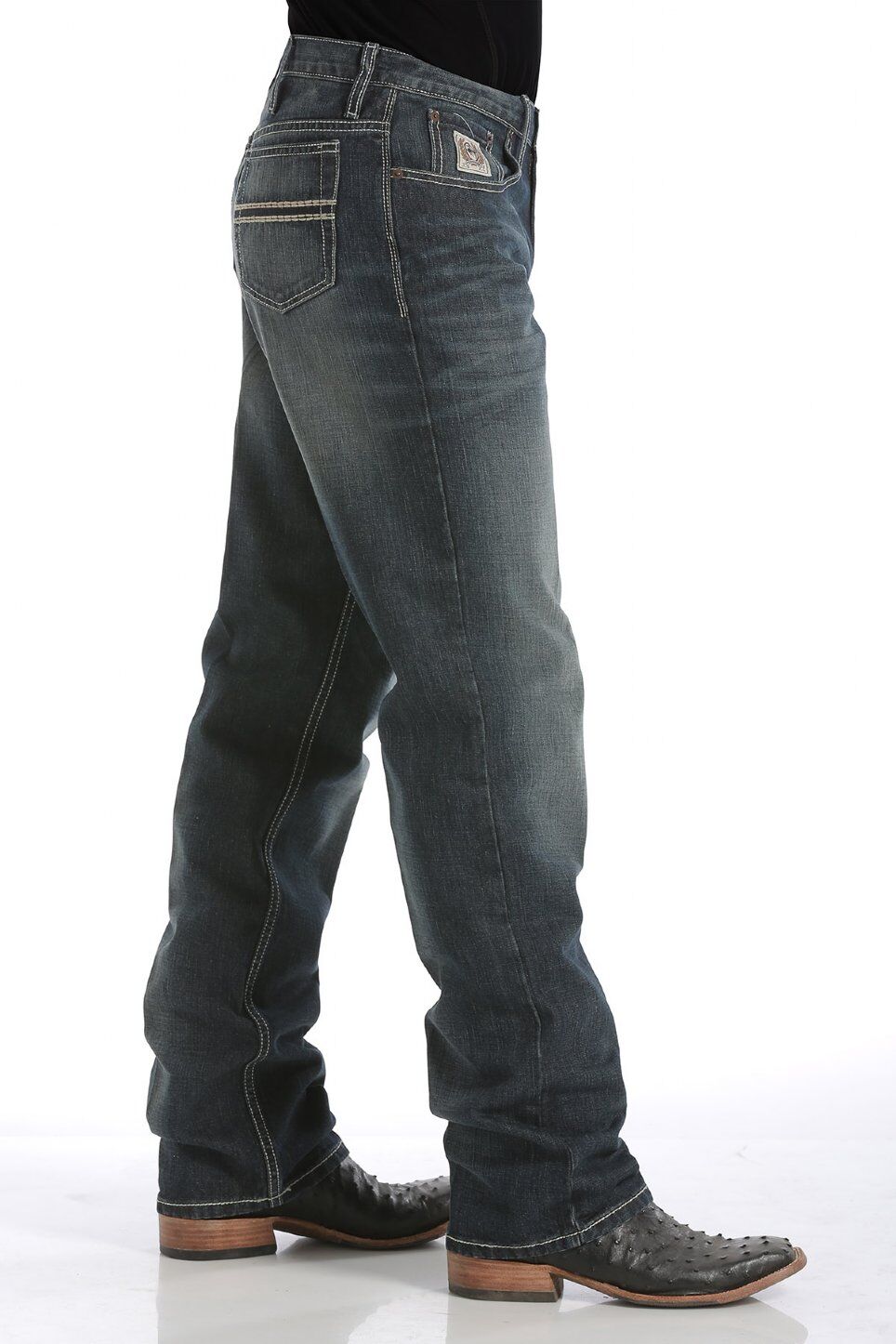 Cinch Men's Relaxed Fit White Label Jeans in Dark Stone