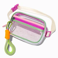 Claire's Translucent Colorblock Small Backpack with Belt Bag