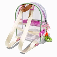 Claire's Translucent Colorblock Small Backpack with Belt Bag