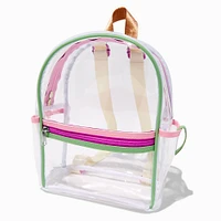 Claire's Translucent Colorblock Small Backpack with Belt Bag