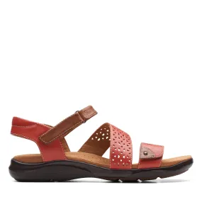 CLARKS | SANDALIAS MUJER | KITLY WAY GRENADINE LEATHER | ROJO