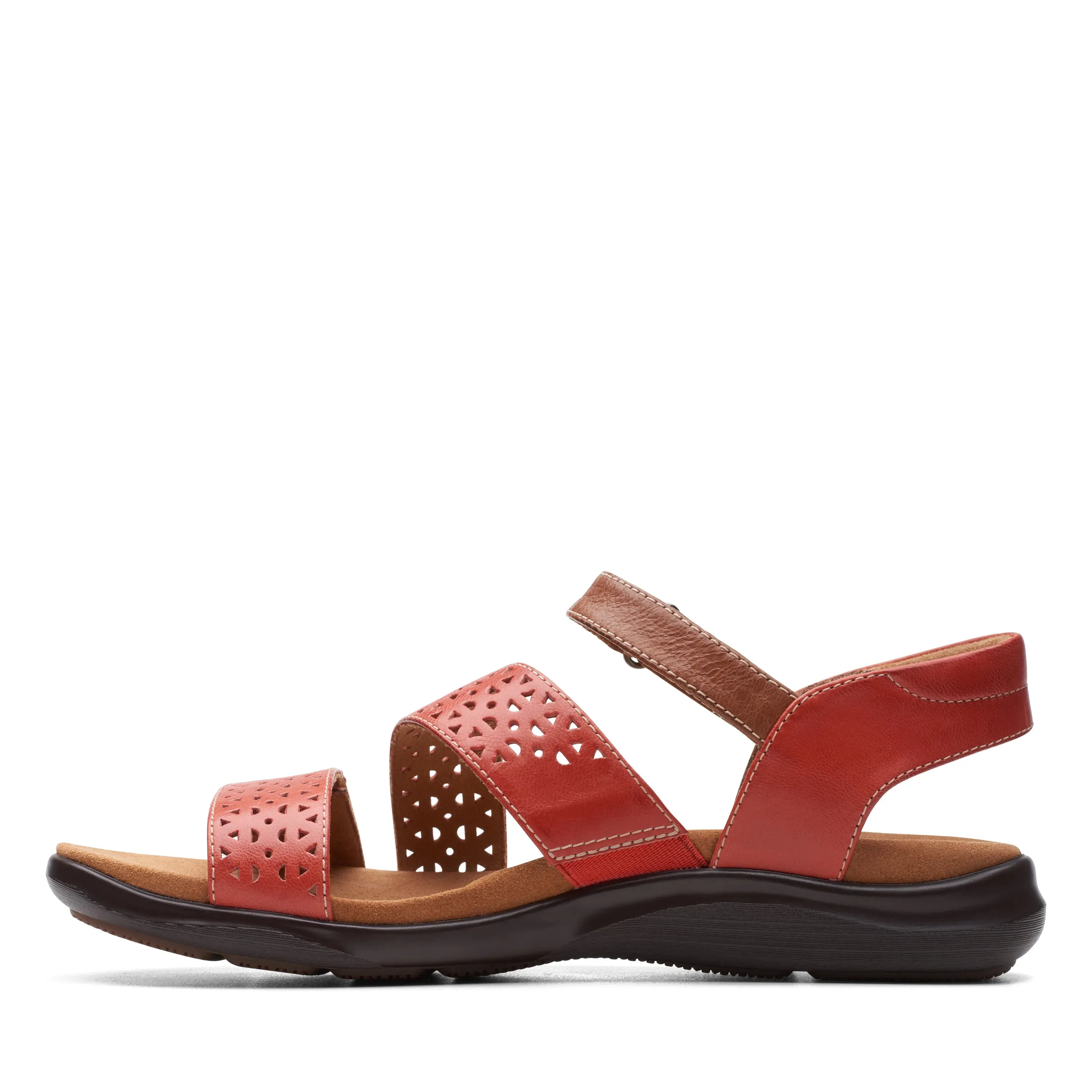 CLARKS | SANDALIAS MUJER | KITLY WAY GRENADINE LEATHER | ROJO