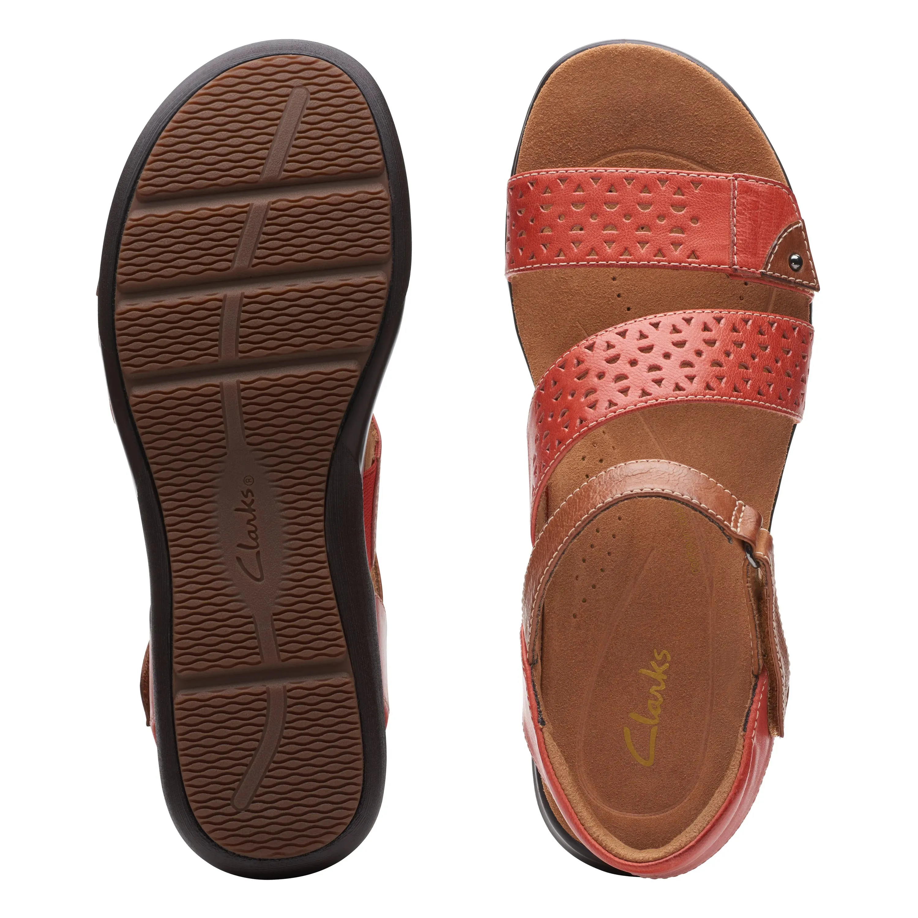 CLARKS | SANDALIAS MUJER | KITLY WAY GRENADINE LEATHER | ROJO