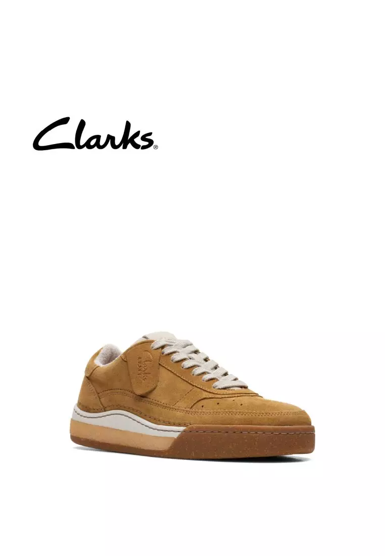 Clarks Clarks CraftCourtLace Oakmoss Suede Mens Sport with Cushion Plus and Medal Rated Tannery Technology