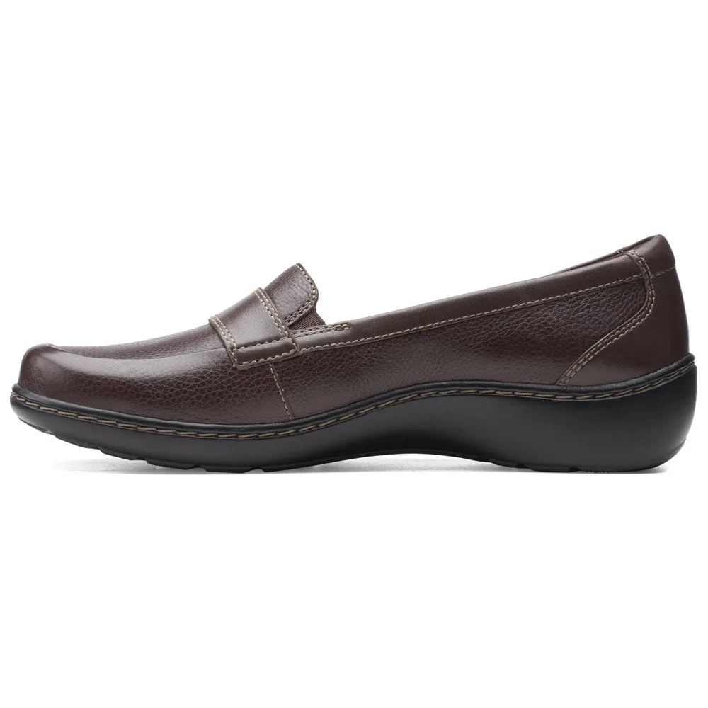 Clarks Cora Daisy Loafer Brown Tumbled Leather (Women's)