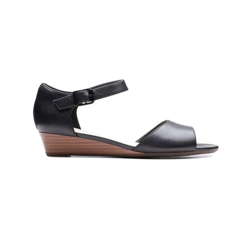 Clarks Women's Abigail Jane Sandal Black Leather