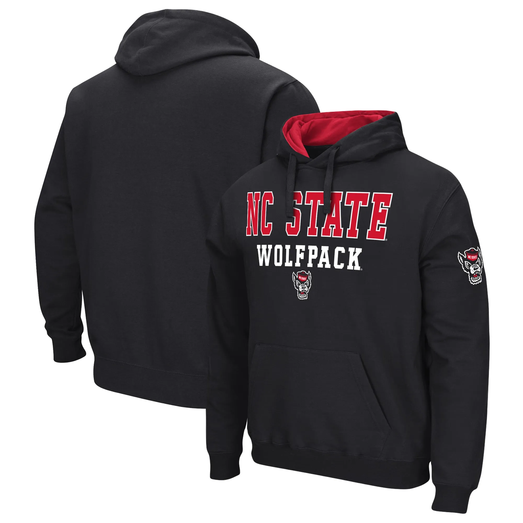 Colosseum NC State Wolfpack Black Sunrise Pullover Hoodie