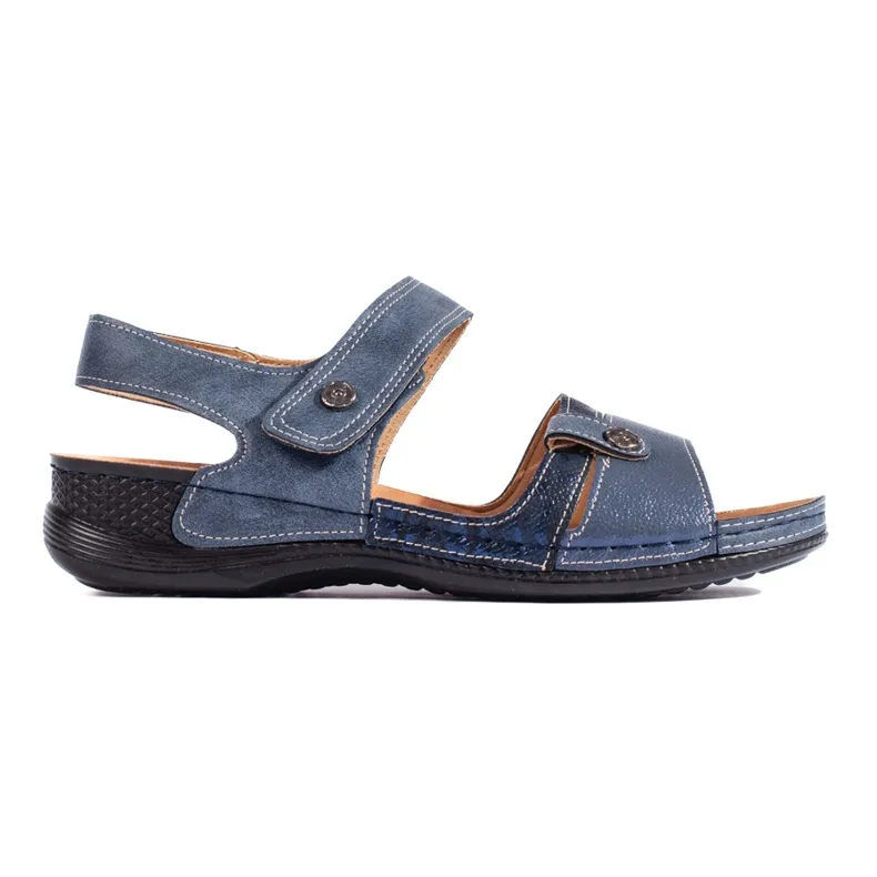 Comfortable blue women's sandals