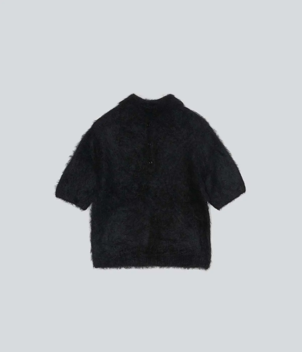 Compact Knit Polo - Black