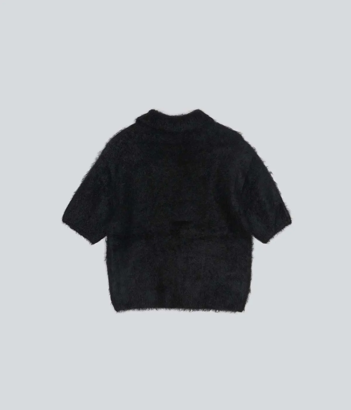 Compact Knit Polo - Black