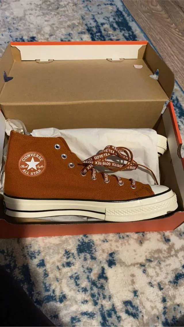 Converse Gore-Tex Utility Mango Chuck Taylors