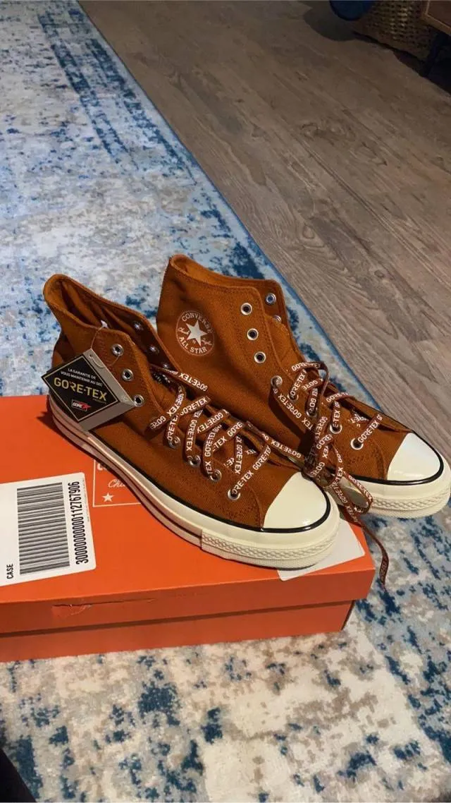 Converse Gore-Tex Utility Mango Chuck Taylors