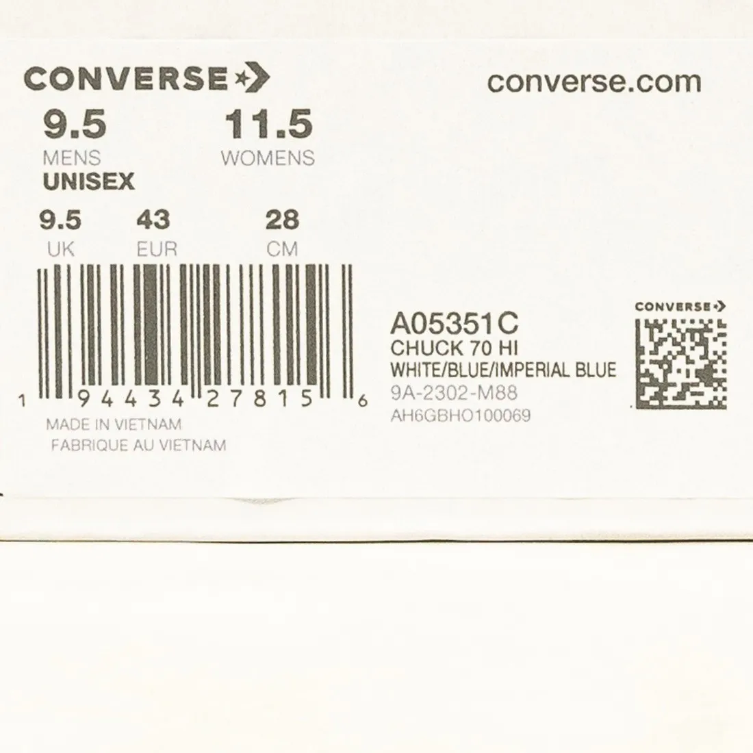 Converse Men Chuck 70 Hi (white / blue)