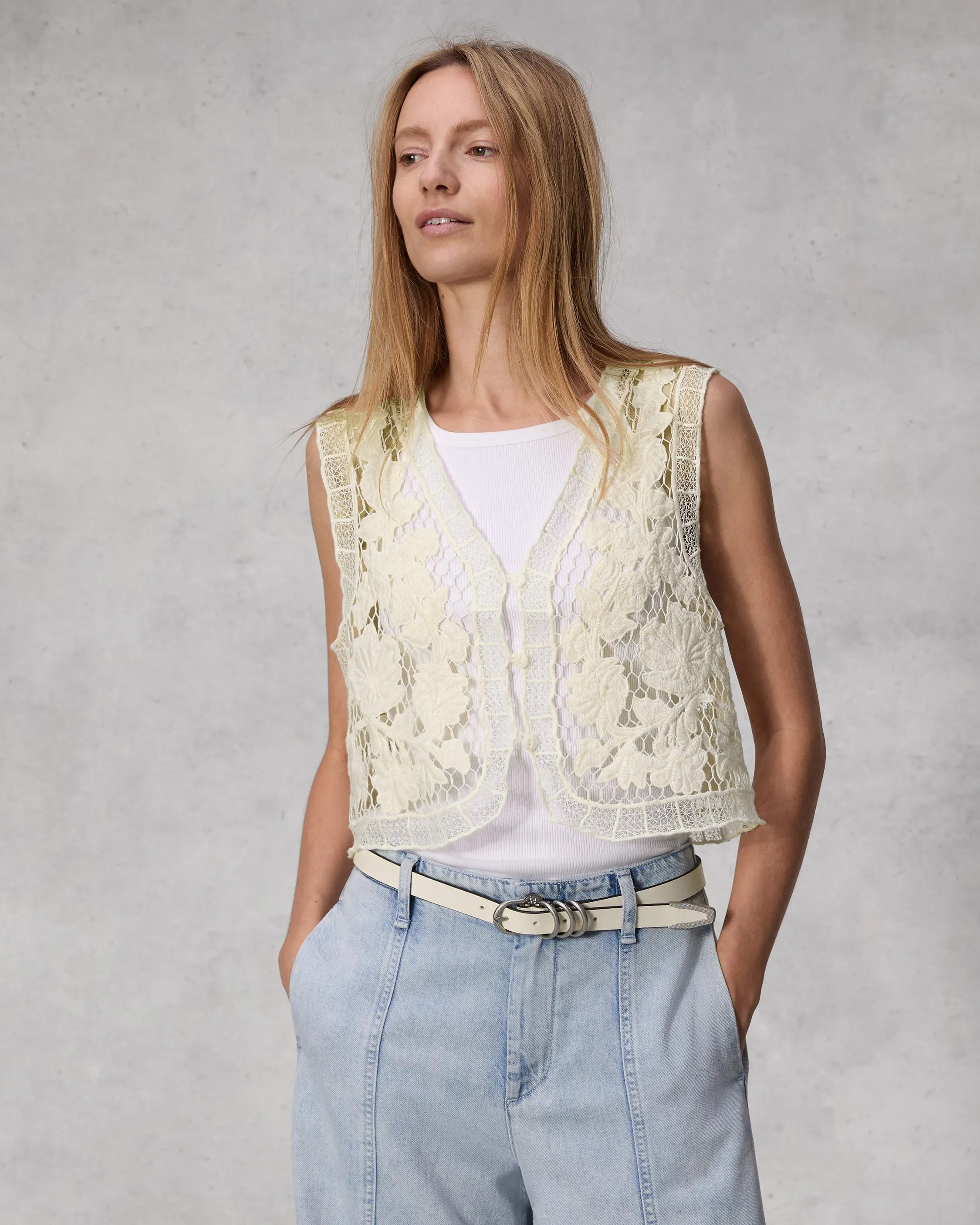 Coralie Crochet Vest