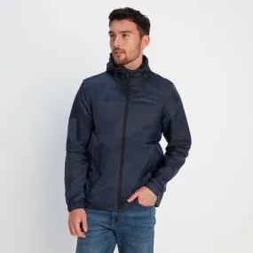 Craven Mens Waterproof Packaway Jacket - Navy