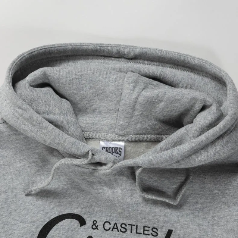 Crooks & Castles Team Crooks Pullover Hooded Sweatshirt (Heather Grey)