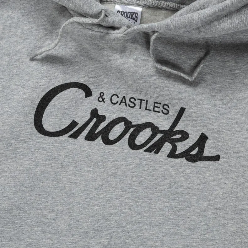 Crooks & Castles Team Crooks Pullover Hooded Sweatshirt (Heather Grey)