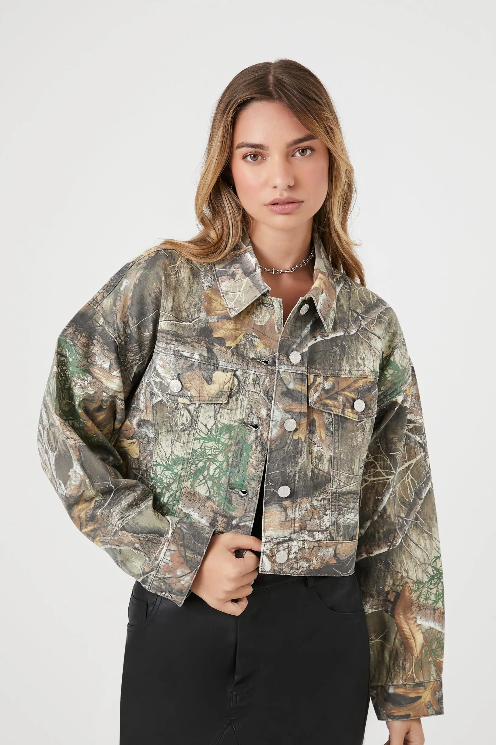 Cropped Camo Jacket