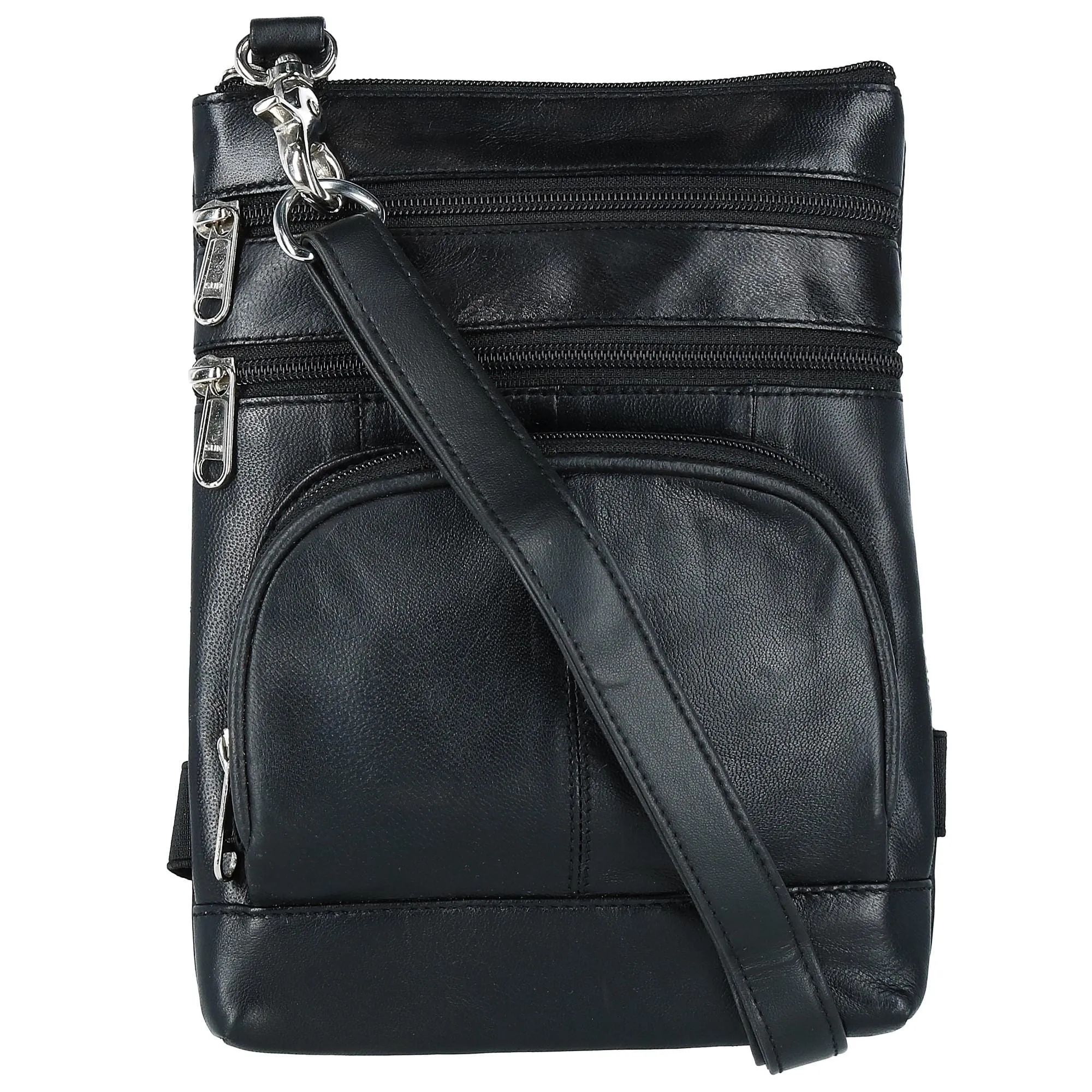 CTM Leather Biker Hook Waist Belt Bag with Thigh Strap