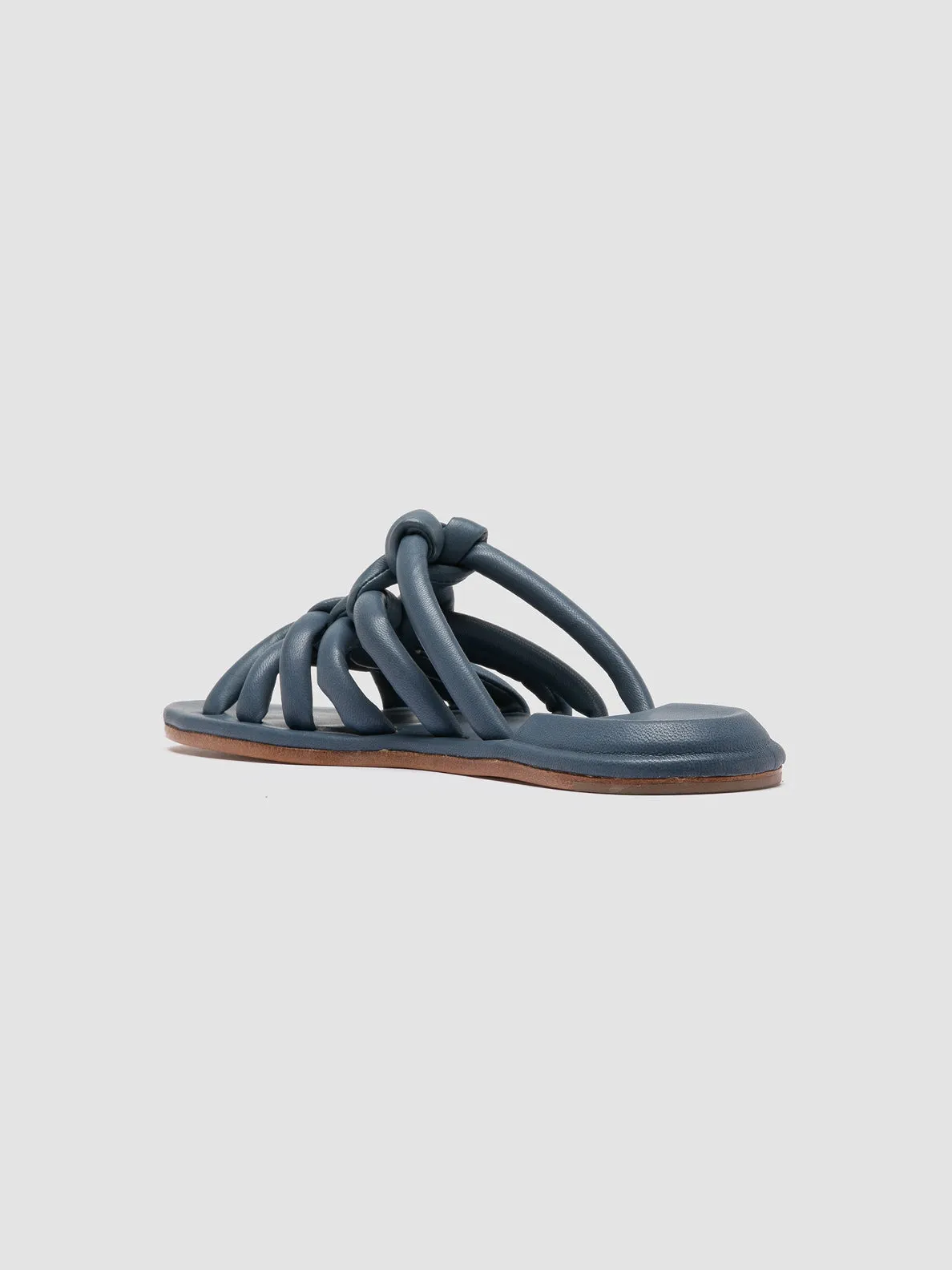 CYBILLE 016 - Blue Leather Slide Sandals