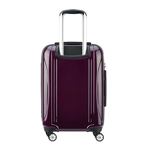 Delsey Luggage Helium Aero Carry-On Spinner Trolley, Plum