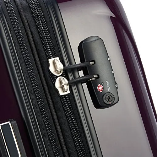 Delsey Luggage Helium Aero Carry-On Spinner Trolley, Plum