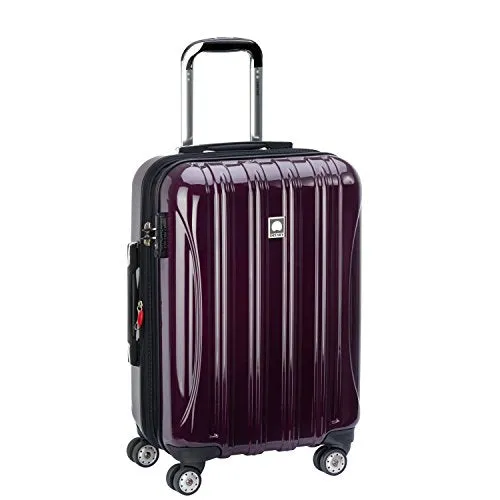 Delsey Luggage Helium Aero Carry-On Spinner Trolley, Plum