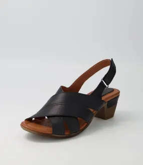 DIANA FERRARI Juley Black Leather Sandals