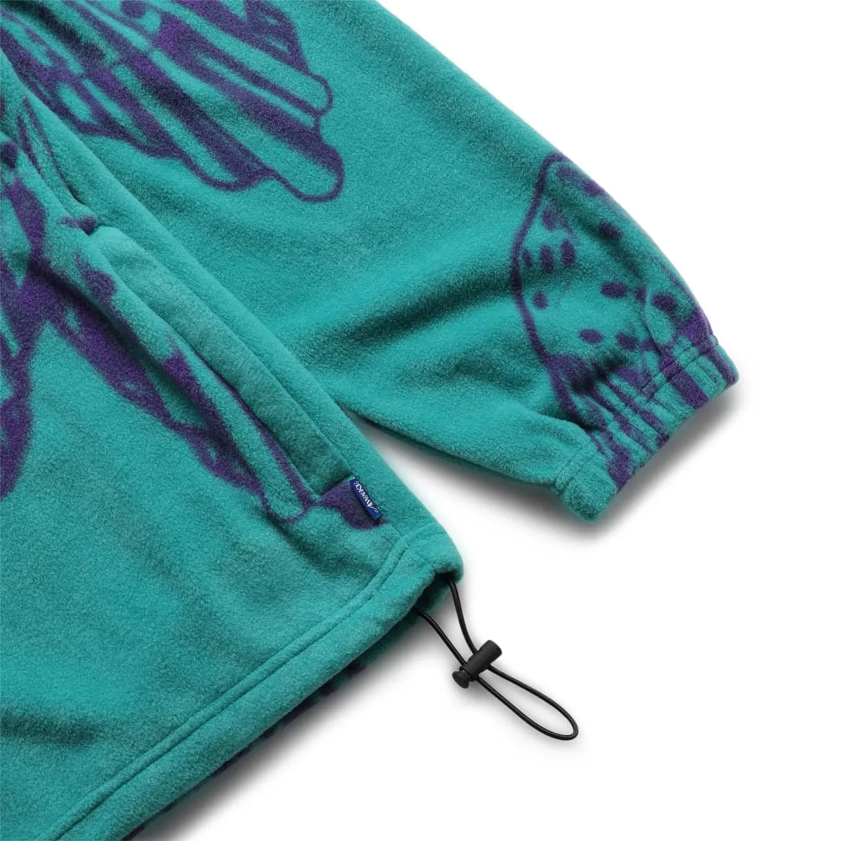 DICE PRINT FLEECE QUARTER ZIP PULLOVER TEAL/PURPLE | Bodega