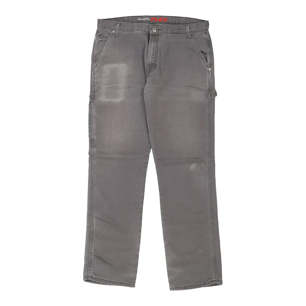 Dickies Carpenter Trousers - 36W 32L Grey Cotton