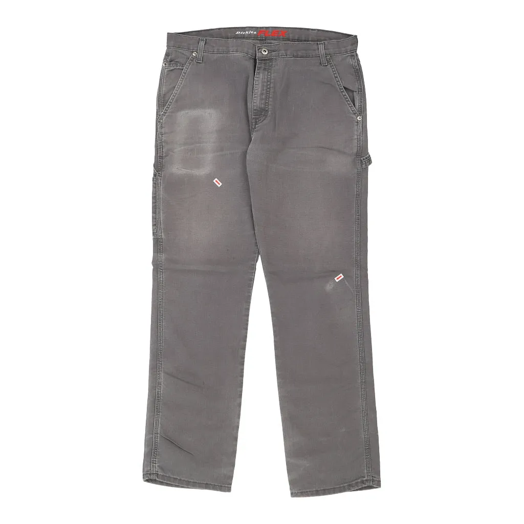 Dickies Carpenter Trousers - 36W 32L Grey Cotton