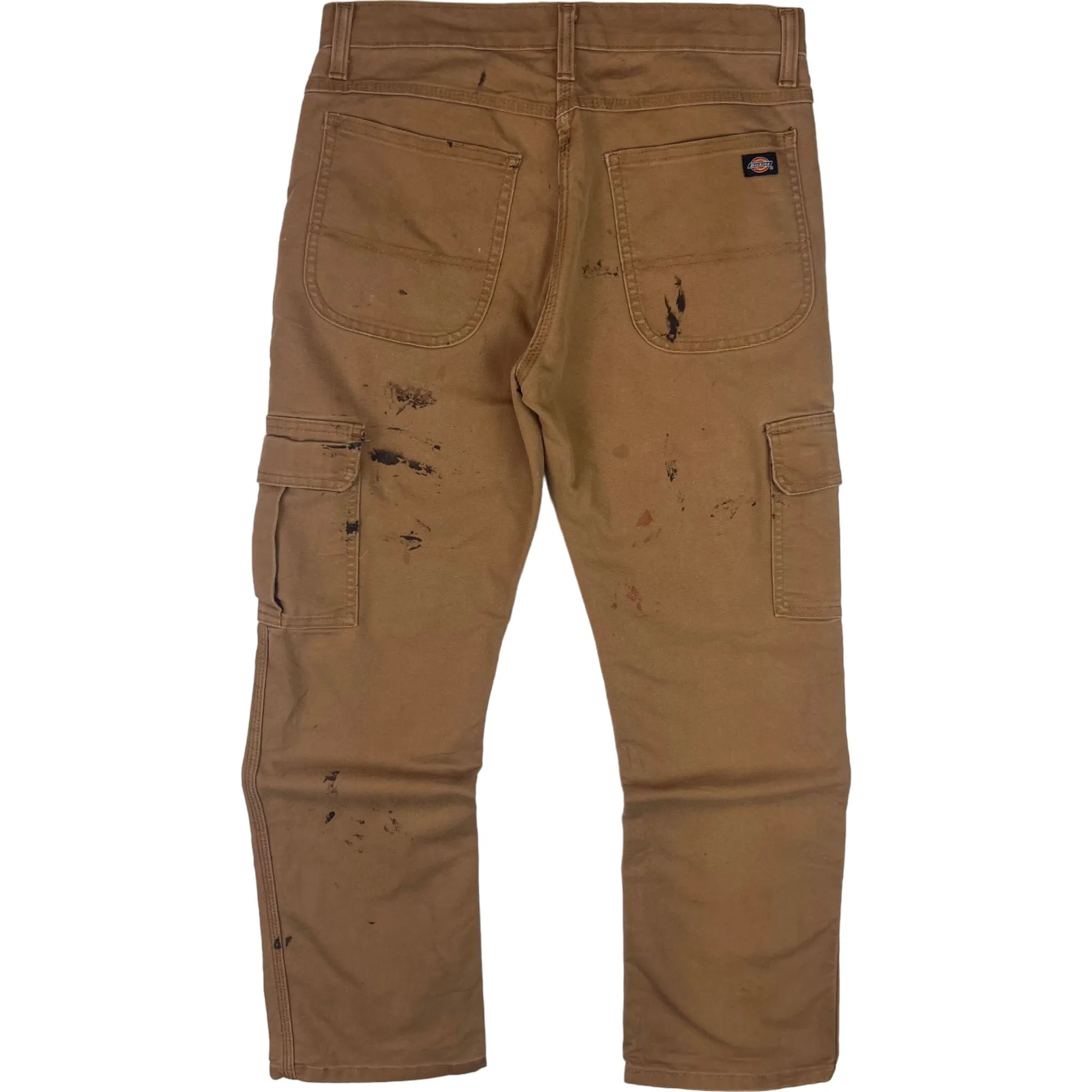 Dickies Distressed Flex Workwear Capenter Trousers Brown