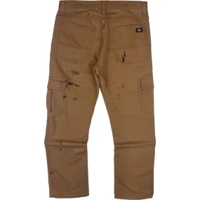 Dickies Distressed Flex Workwear Capenter Trousers Brown