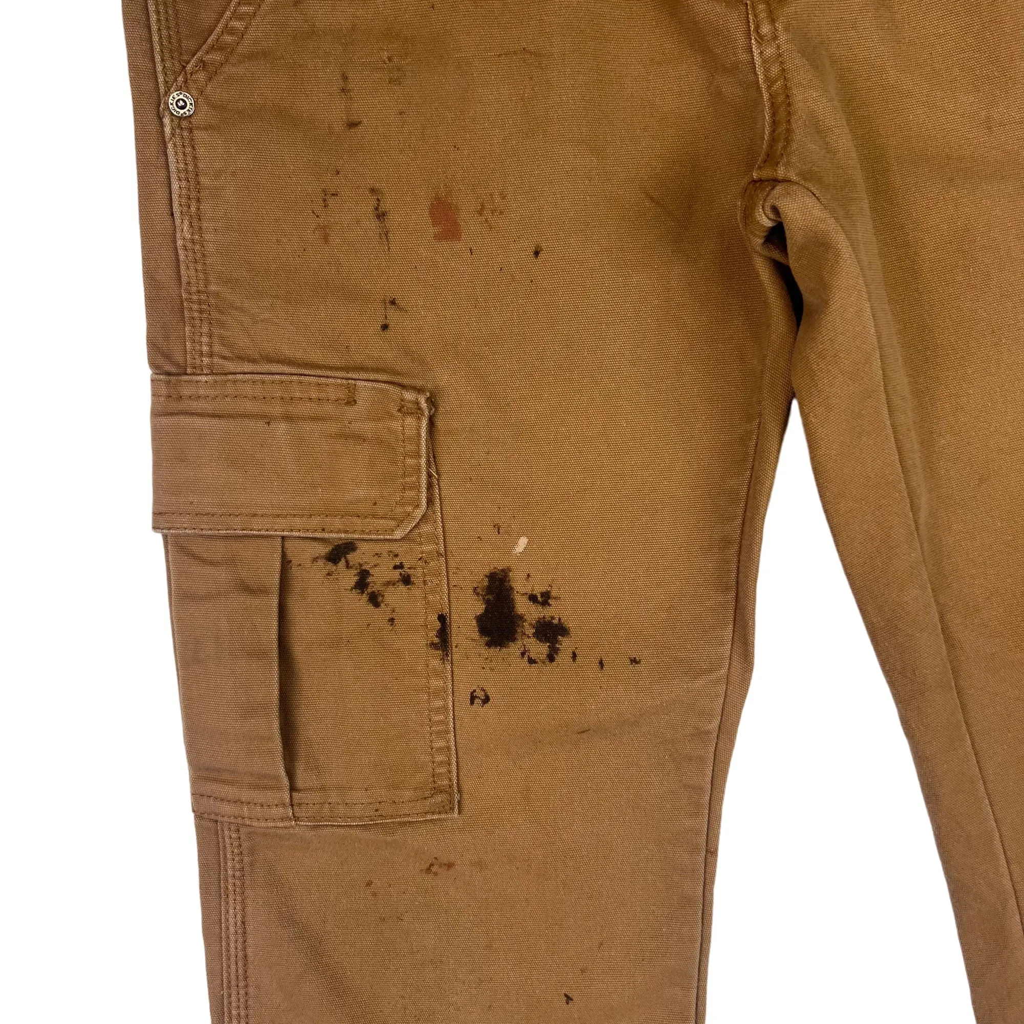 Dickies Distressed Flex Workwear Capenter Trousers Brown