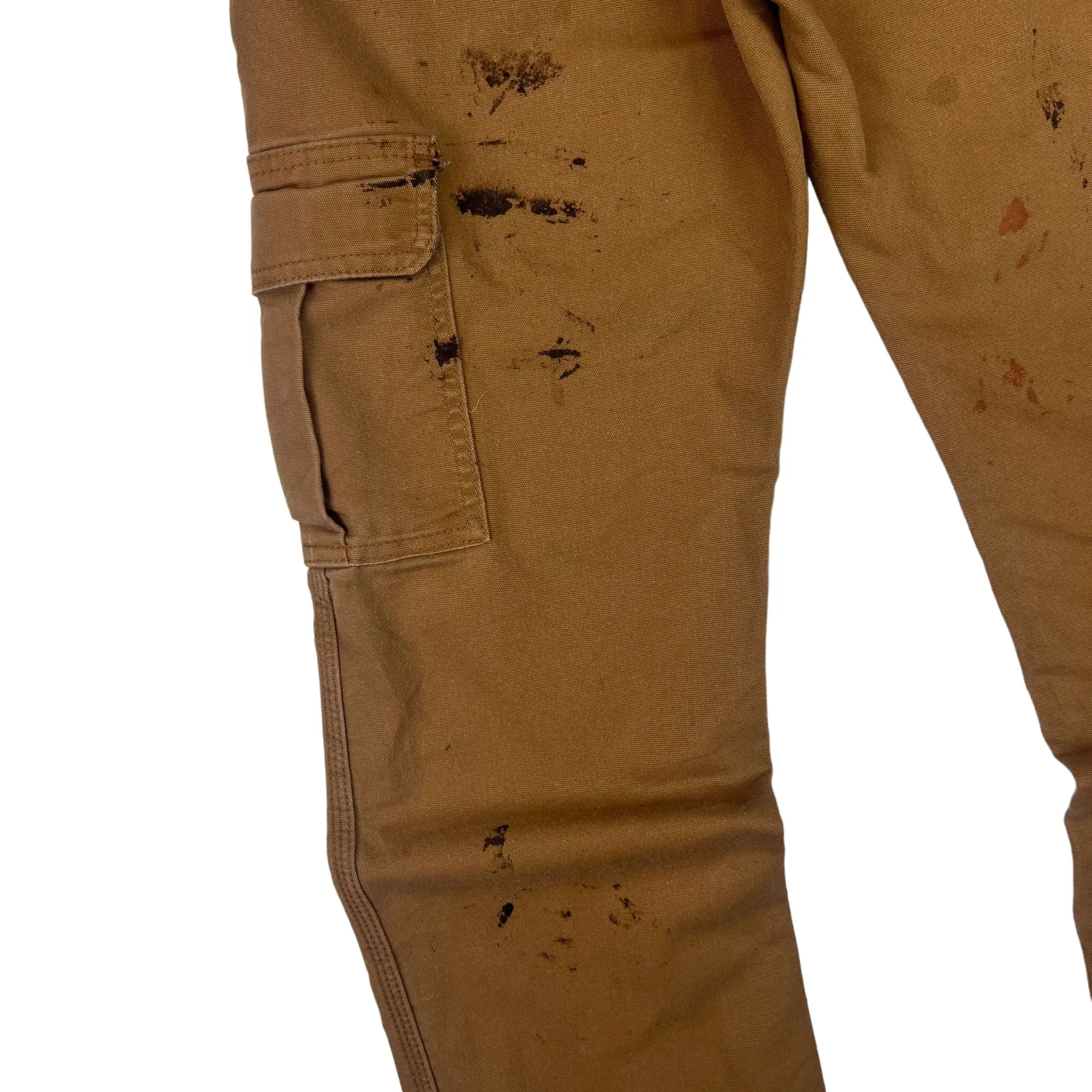 Dickies Distressed Flex Workwear Capenter Trousers Brown