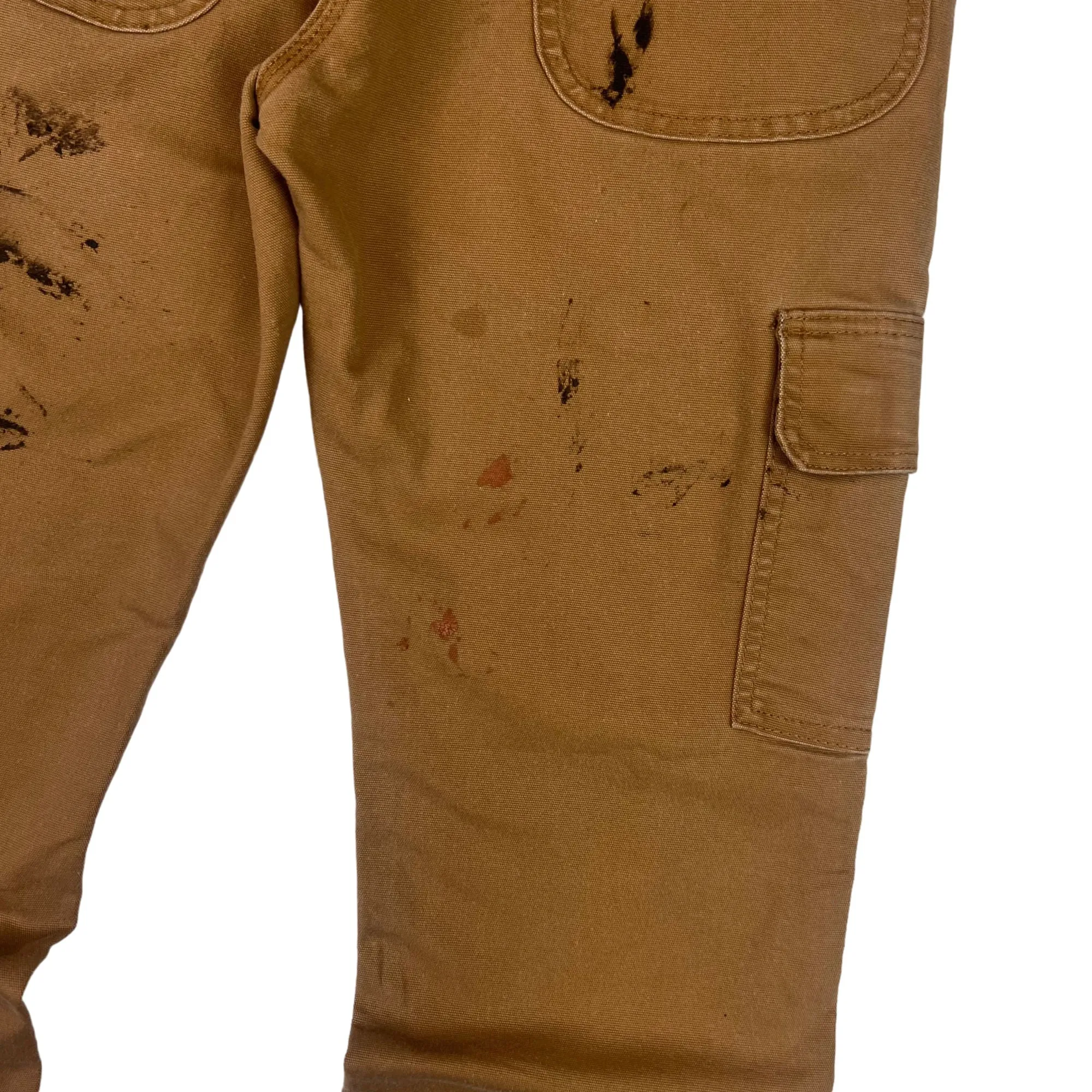 Dickies Distressed Flex Workwear Capenter Trousers Brown