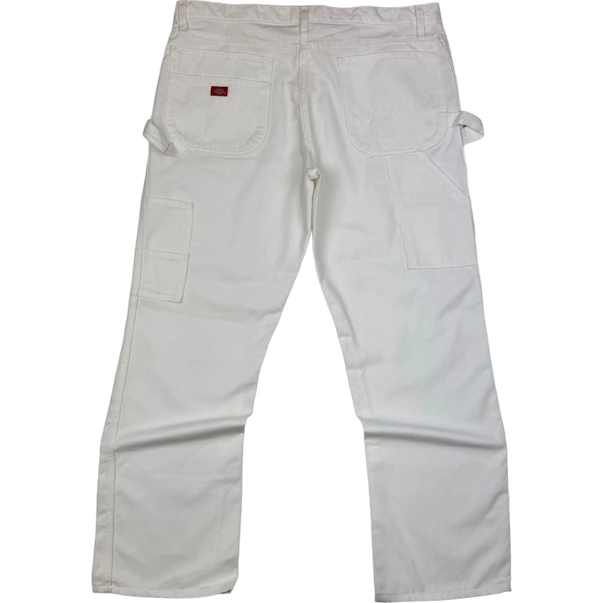 Dickies White Carpenter Utility Workwear Trousers