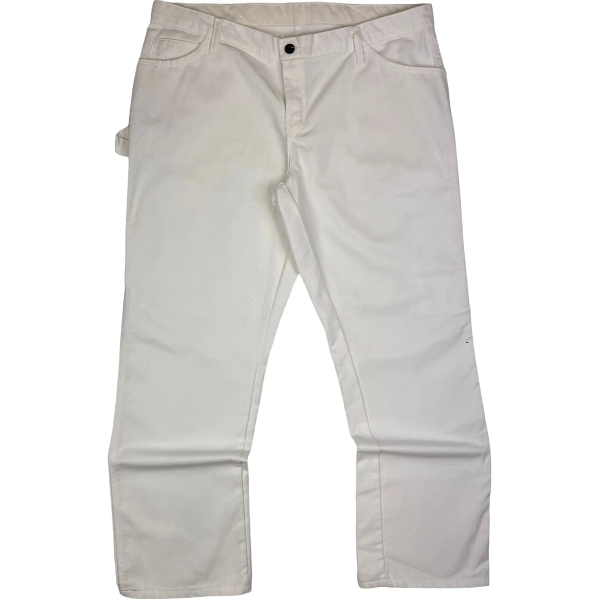 Dickies White Carpenter Utility Workwear Trousers