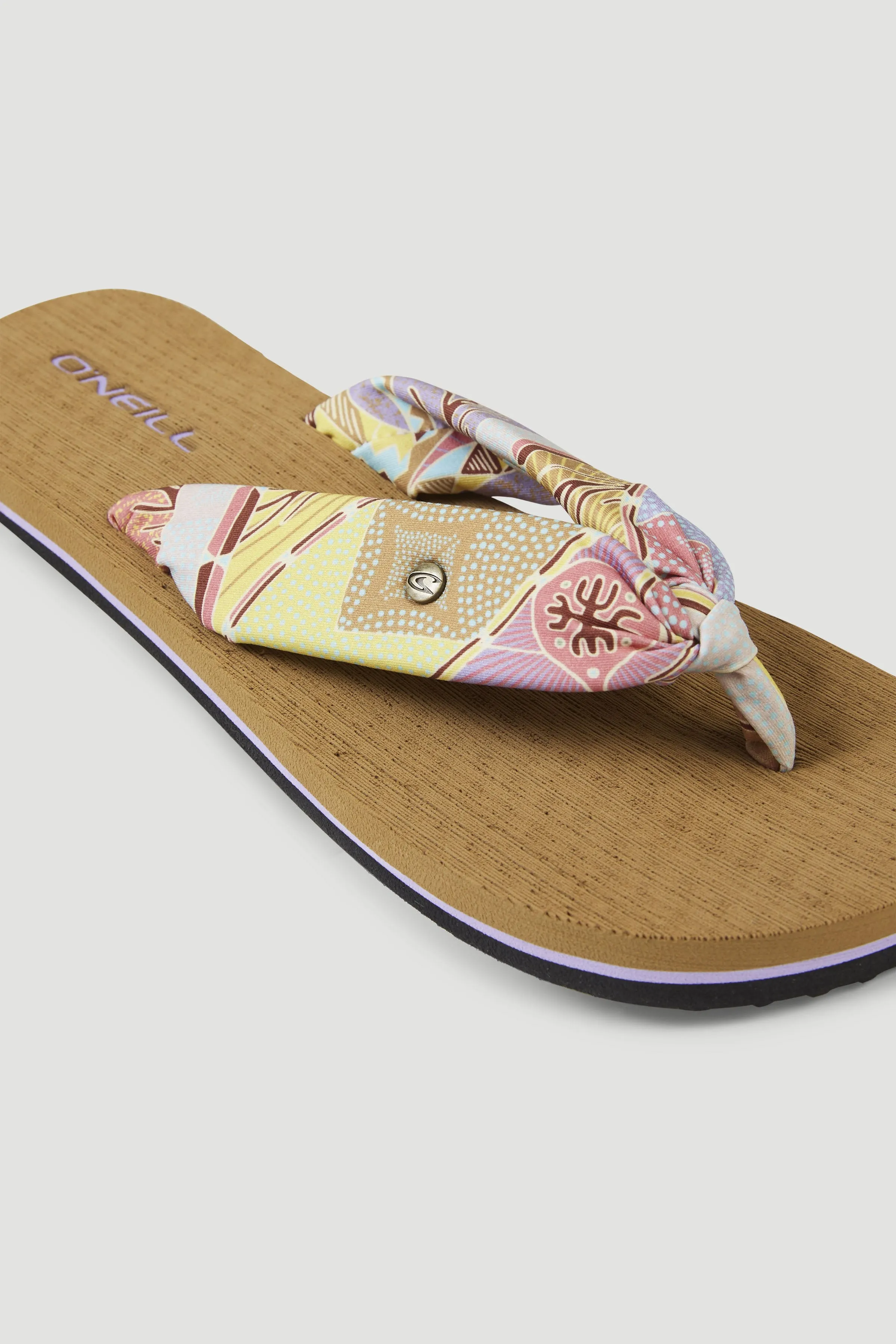 Ditsy Sun Bloom Sandals | Yellow Scarf Print