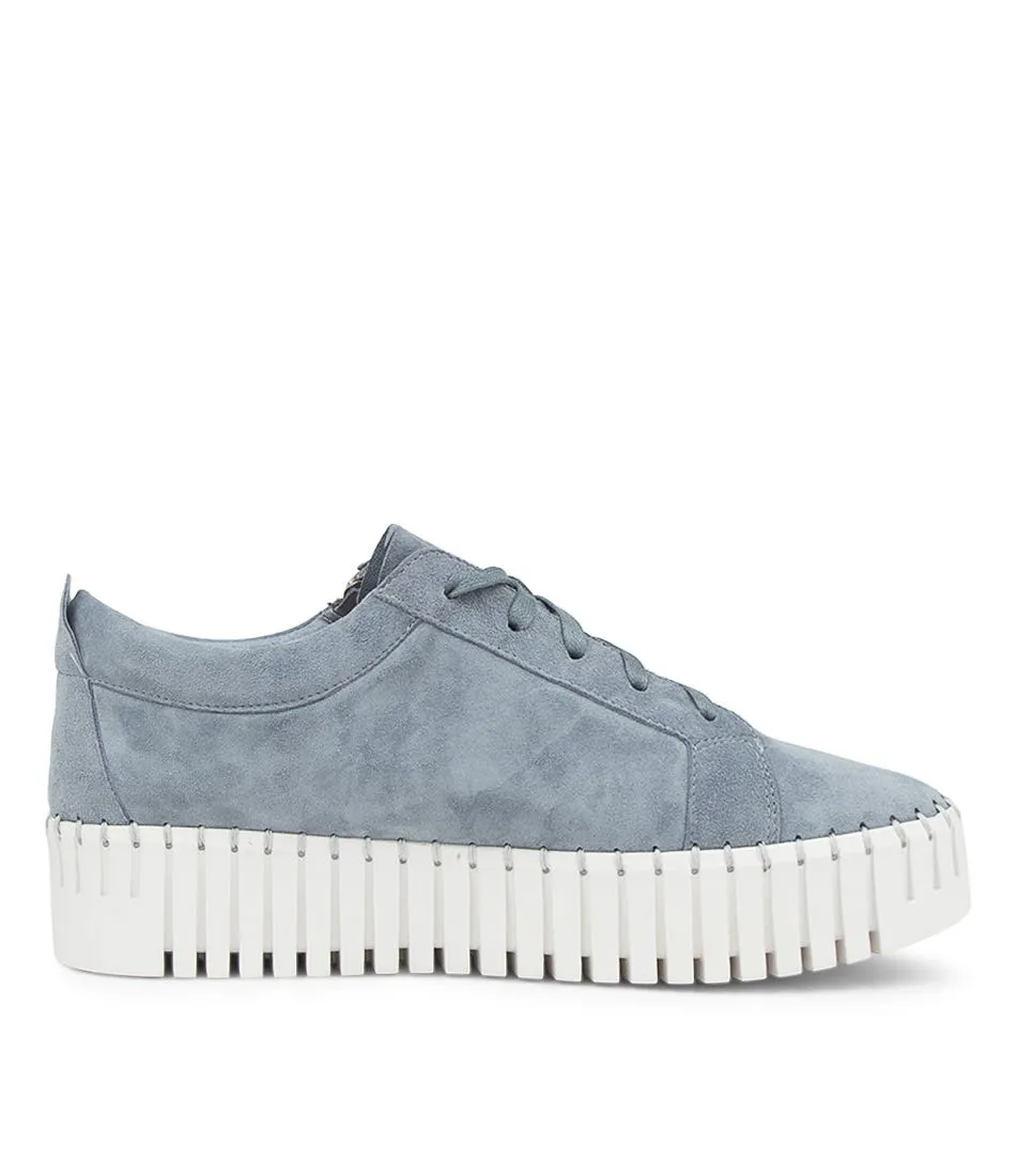 DJANGO & JULIETTE Bump Steel Suede Sneakers White Sole